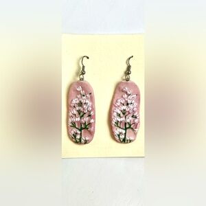 Woodland Spirit ceramic dangle earrings